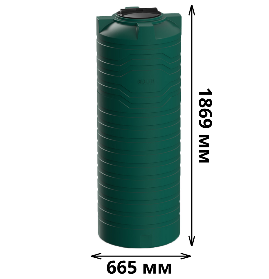 Вертикальная емкость N-600 (зеленый) 1