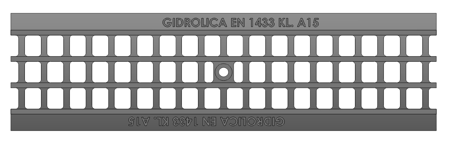 Решетка водоприемная Gidrolica Standart РВ-10.13,6.50-ячеистая пластиковая, кл. А15 (504) 1