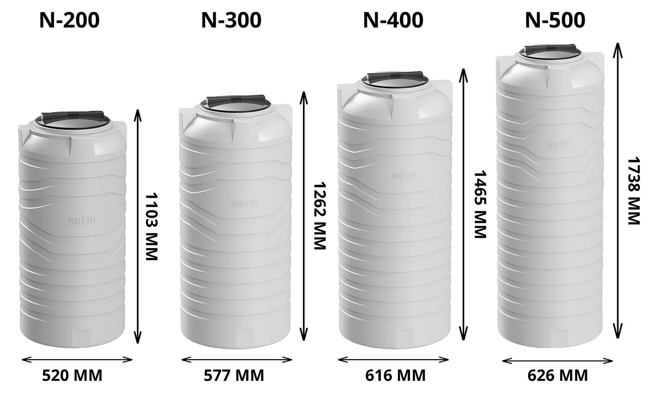 Вертикальная емкость N-500 (белый) 5