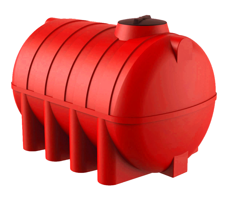 Пластиковая емкость горизонтальная G-2500 (Красный) 0