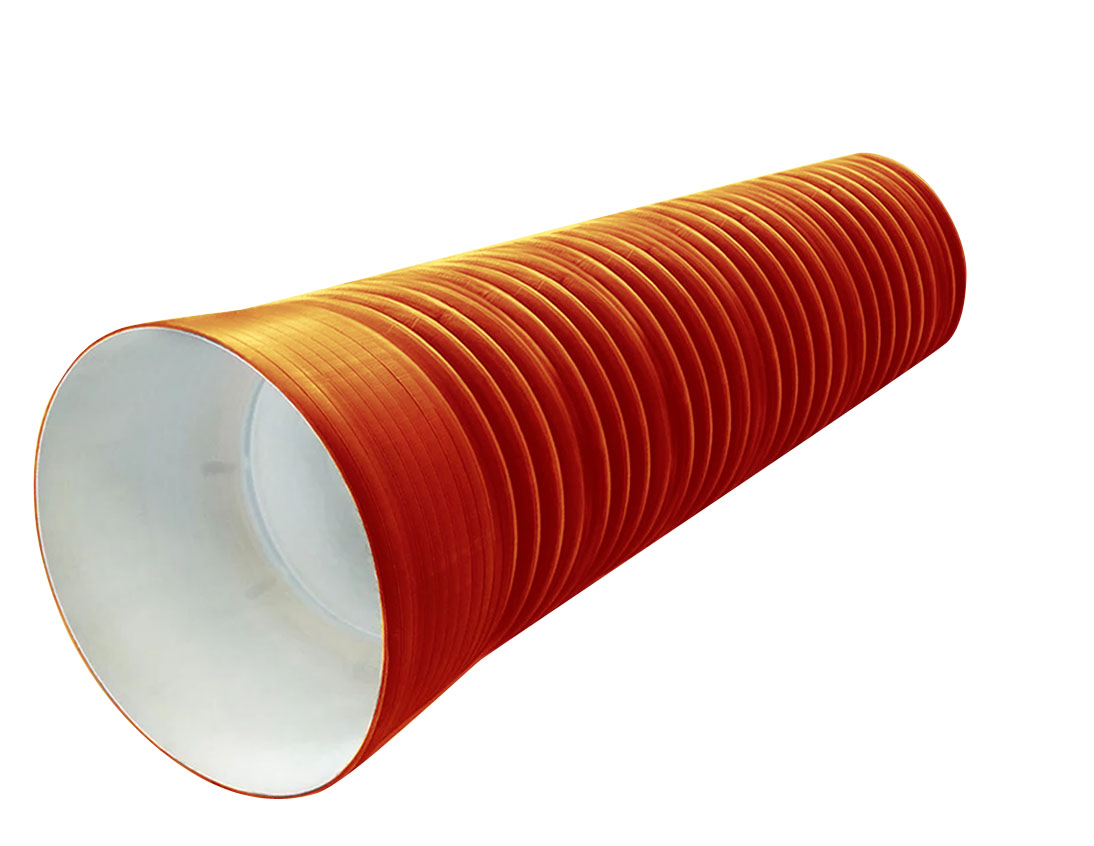 Труба PP sn16 340/300 6м с раструбом (рыжая)