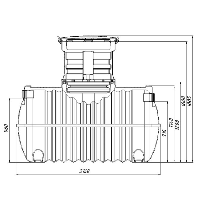 Септик Rostok Ground 4 Pro с горловиной 600 мм - PR (с дренажным насосом) 1