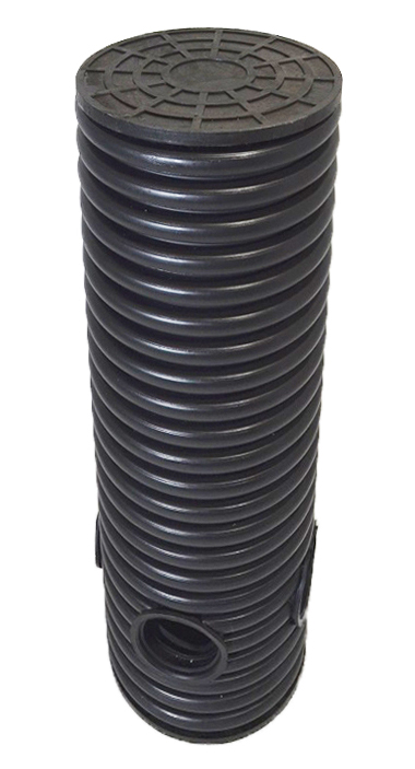 Дренажный колодец d315 h5500 с черной крышкой (отводы 160 мм) 0