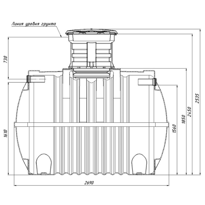 Септик Rostok Ground 12 с горловиной 600 мм 1