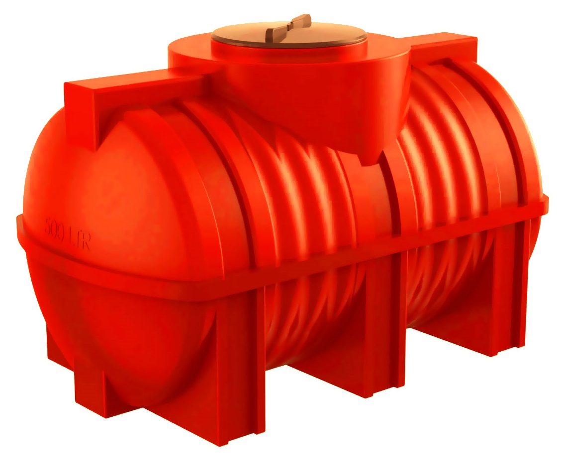 Пластиковая емкость горизонтальная G-500 (Красный)