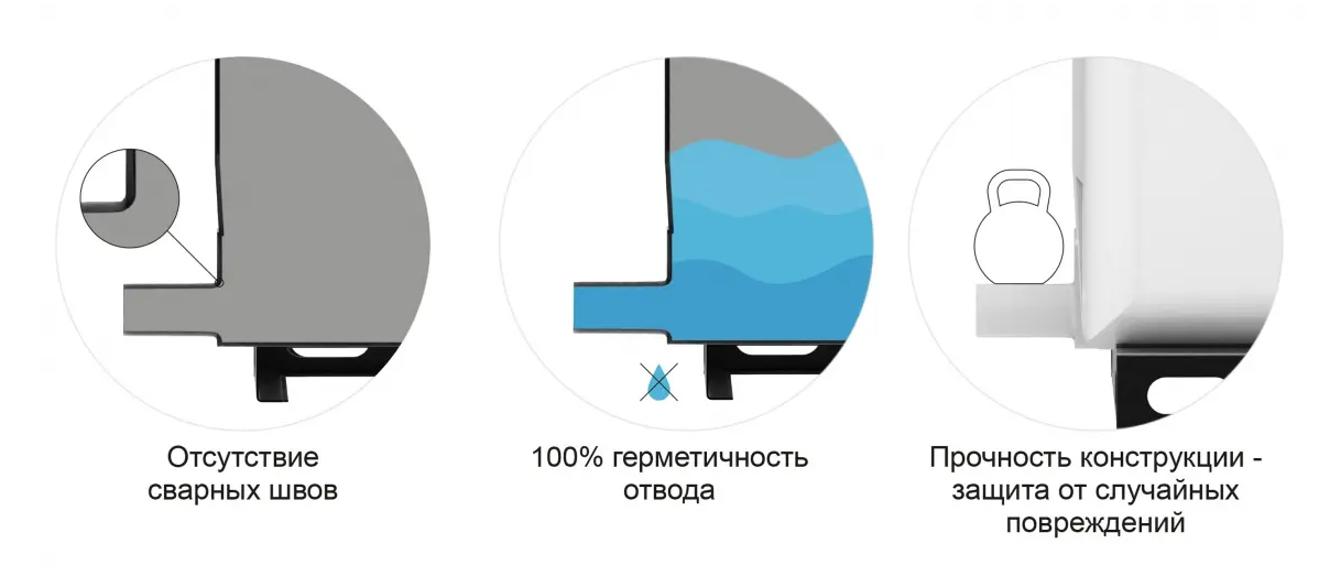 Пластиковая емкость ЭкоПром KR 4000 с 4 патрубками 110 мм с откидной крышкой (Белый) 6
