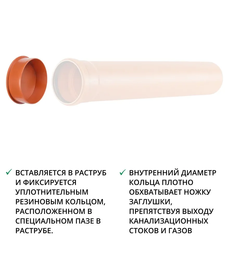 Заглушка ПВХ 110,  4шт. 2