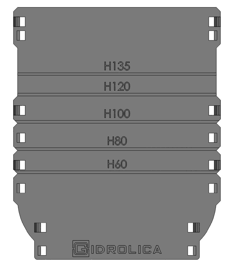 Торцевая заглушка универс. для лотка водоотв. Gidrolica Standart/Standart Plus DN100, пласт. (18101) 1