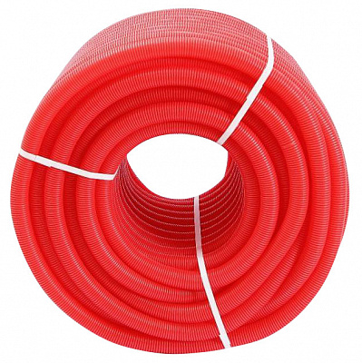 Труба защитная двустенная ПНД/ПВД  d90 (50м), красная