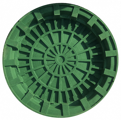 Люк усиленный (до 3т.) зеленый, полимерно-песчаный