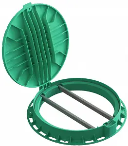 Люк Standartpark садовый пластиковый зеленый Лого (арт. 35188-82Л) 1