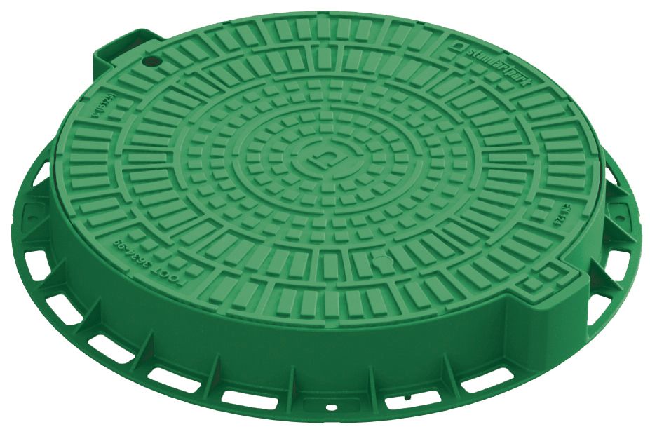 Люк Standartpark садовый пластиковый зеленый Лого (арт. 35188-82Л)